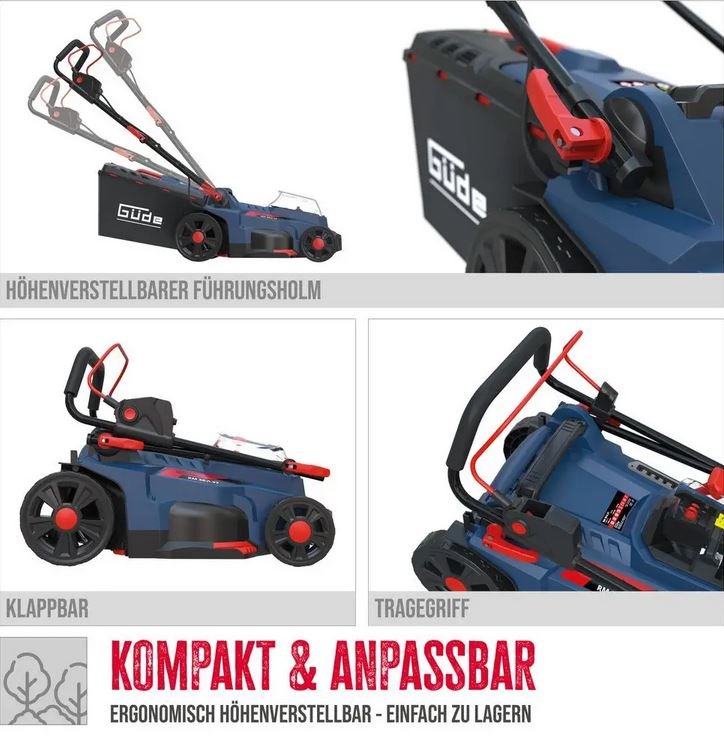 Güde Akku-Rasenmäher RM 36-402-30.37 inkl. 2x Akku und 1x Doppelladegerät