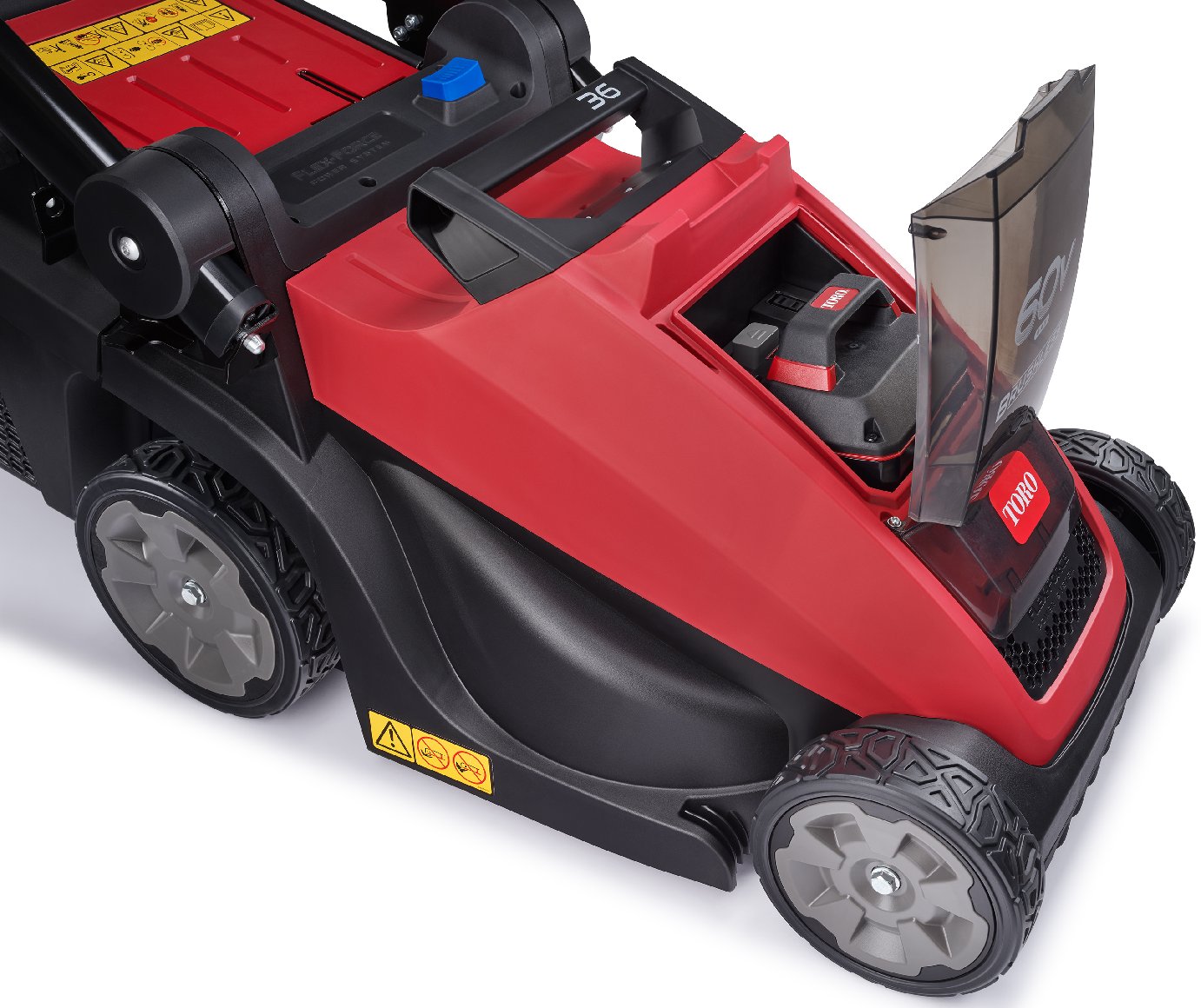 Toro Akku-Rasenmäher eMulticycler eL36PST 36 cm Rasenmäher - Set mit 2,5 Ah Akku und Ladegerät