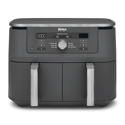 Ninja Dual Zone Digital Air Fryer, 2 Schubladen, Metallic Grau DZ400EU