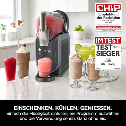 Ninja SLUSHi Maschine für Slush, Eis-Cocktails, Frappé, Blau &amp; Grau FS301EU