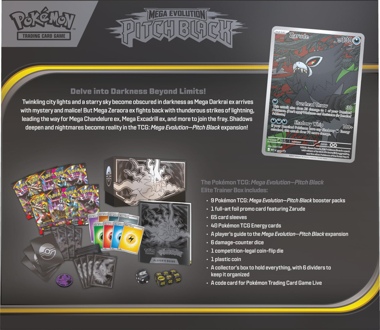 Pokémon TCG: Mega Evolution – Pitch Black Elite Trainer Box