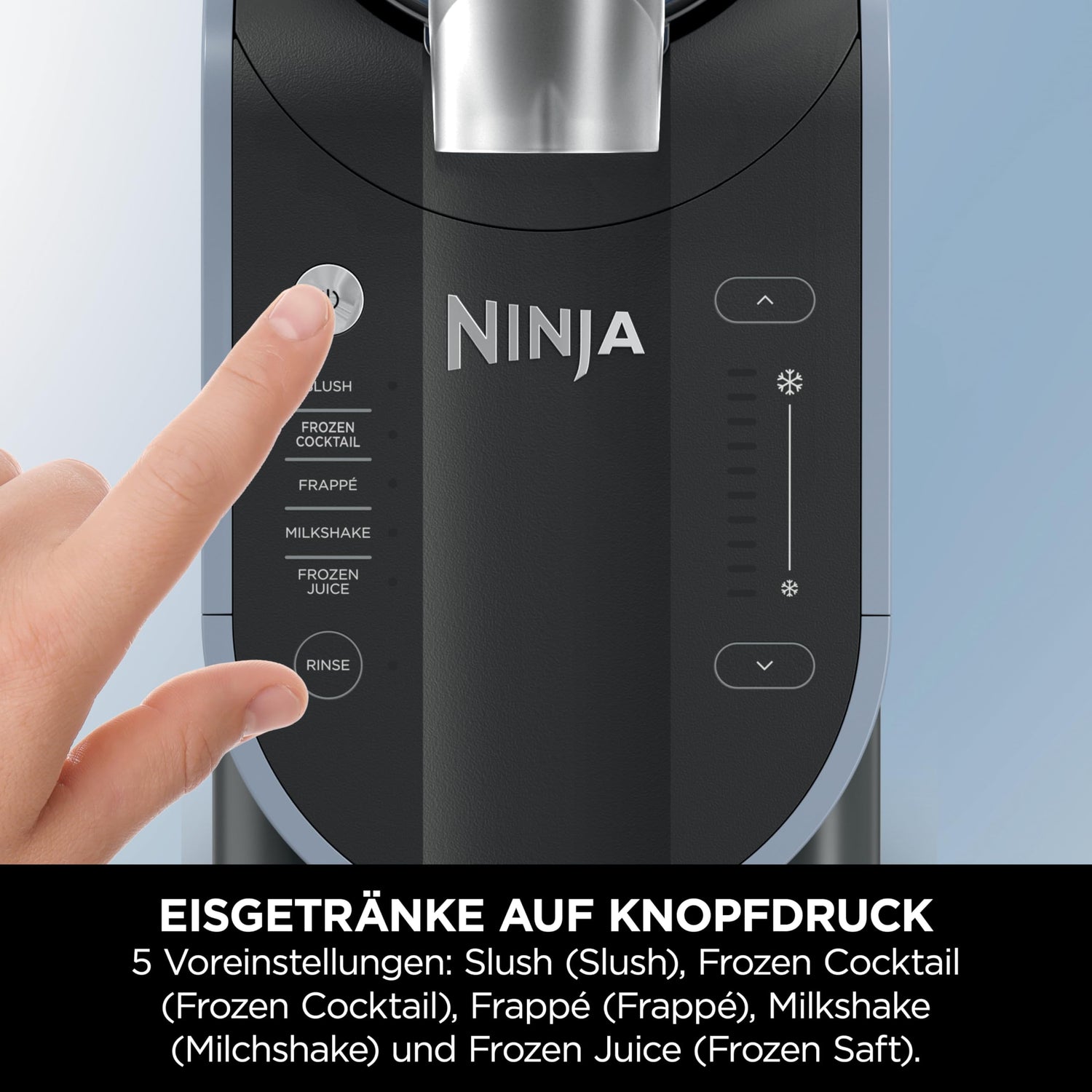 Ninja SLUSHi Maschine für Slush, Eis-Cocktails, Frappé, Blau &amp; Grau FS301EU