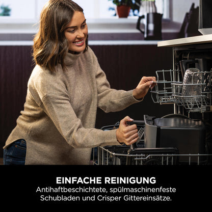 Ninja Dual Zone Digital Air Fryer, 2 Schubladen, Metallic Grau DZ400EU