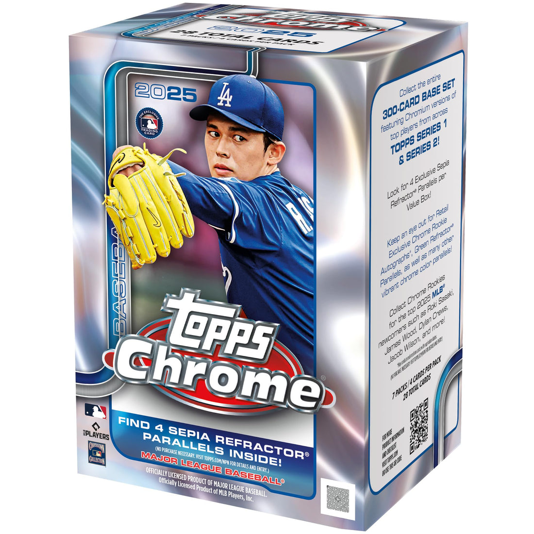 Topps 2025 Chrome Baseball – Fabrikversiegelt – Vorteilsbox