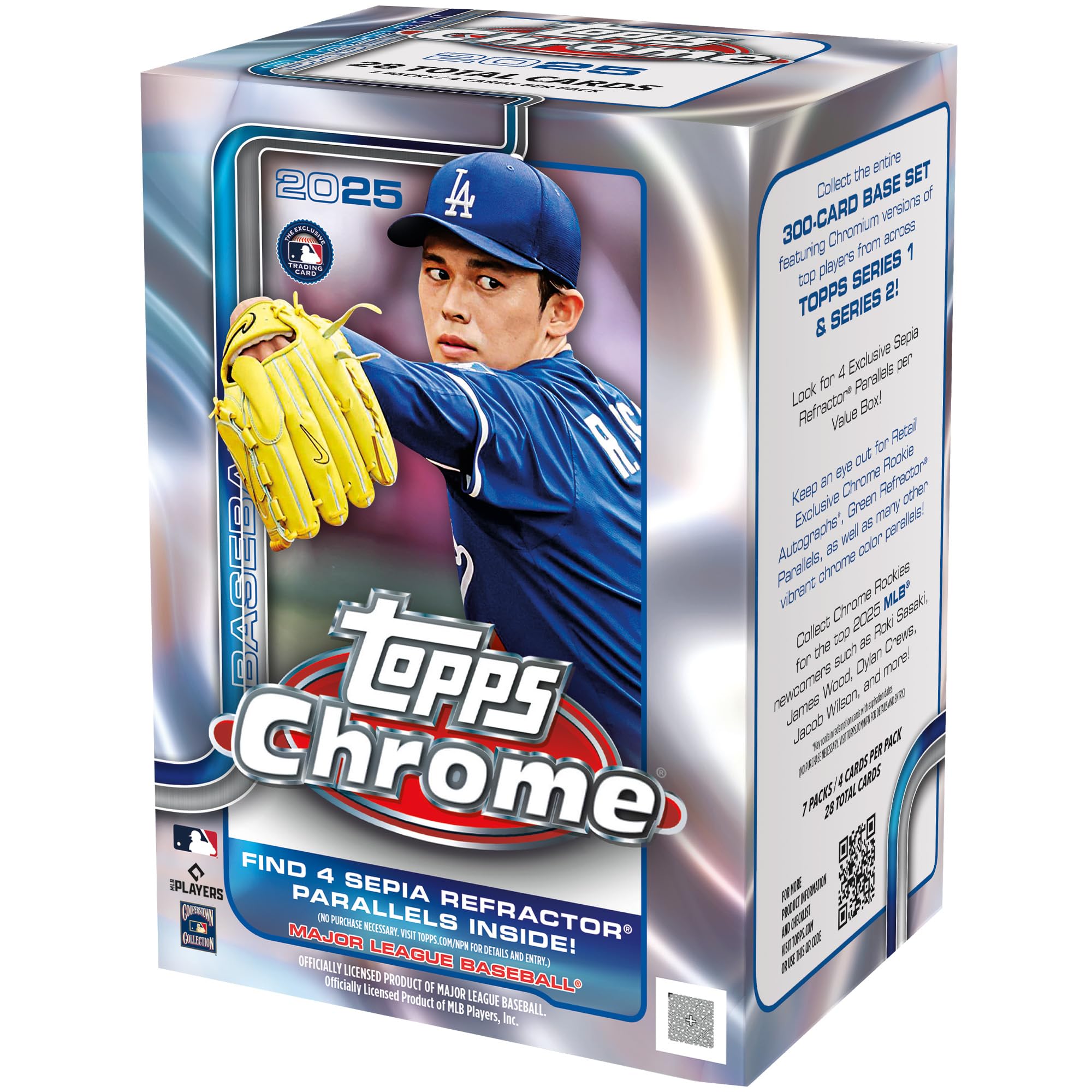 Topps 2025 Chrome Baseball – Fabrikversiegelt – Vorteilsbox