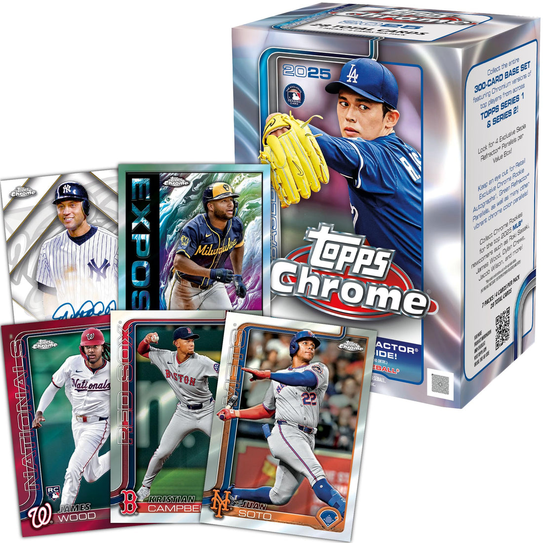 Topps 2025 Chrome Baseball – Fabrikversiegelt – Vorteilsbox