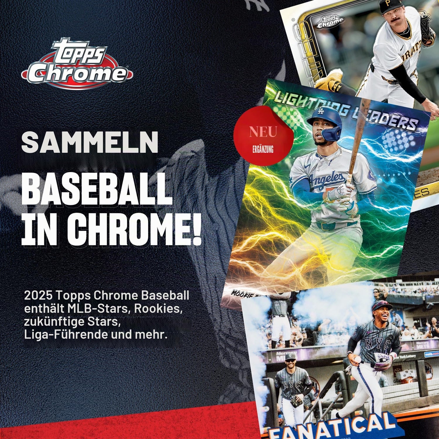 Topps 2025 Chrome Baseball – Fabrikversiegelt – Vorteilsbox