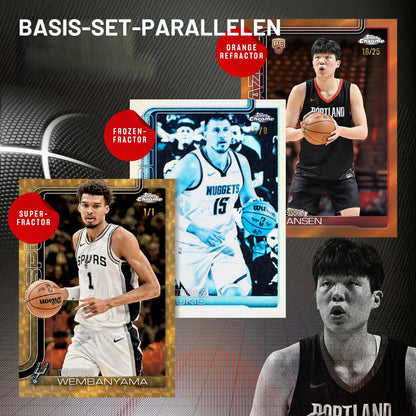 Topps 2025-26 Chrome Basketball - Fabrik versiegelt - Mega Box