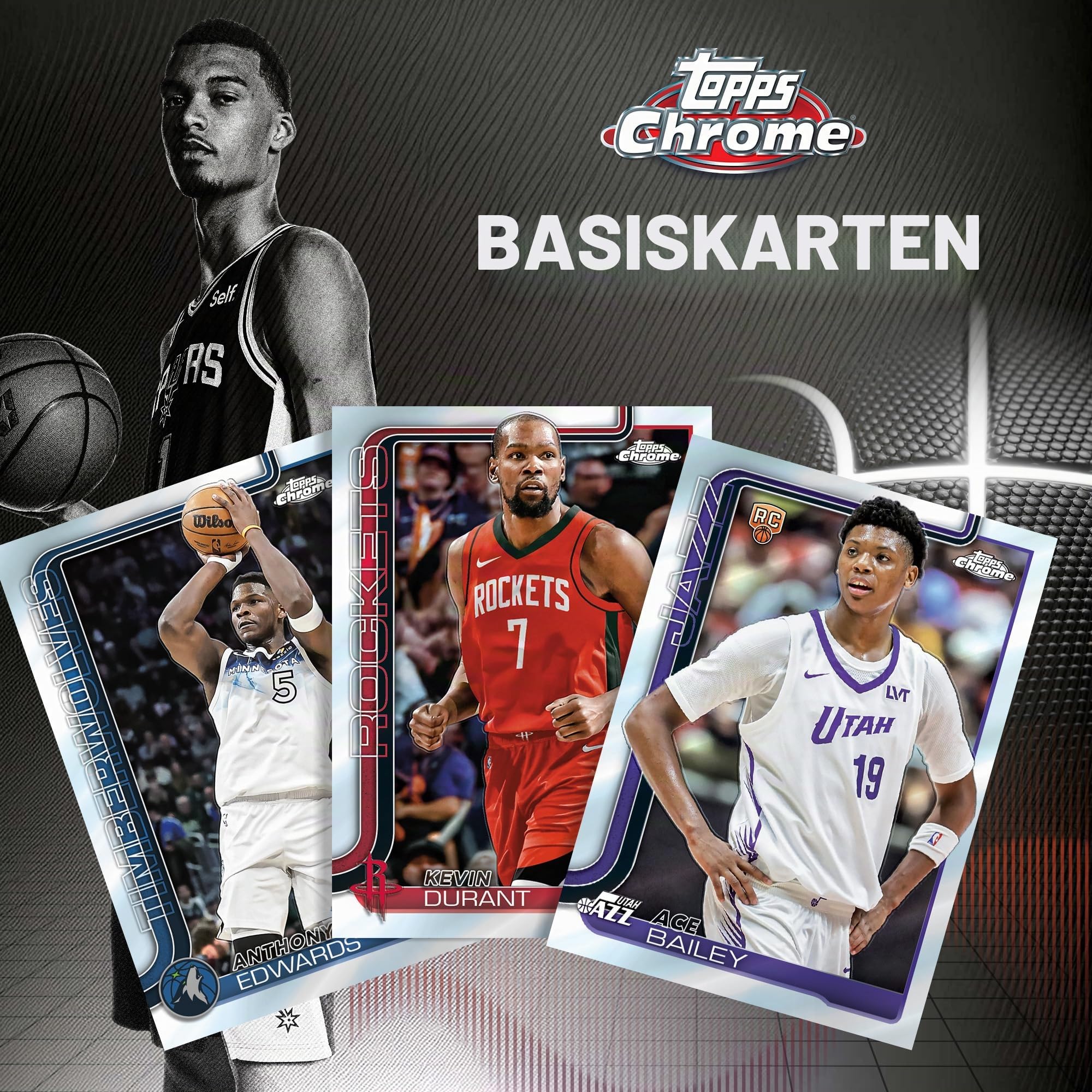 Topps 2025-26 Chrom-Basketball, werksseitig versiegelt, Vorteilsbox