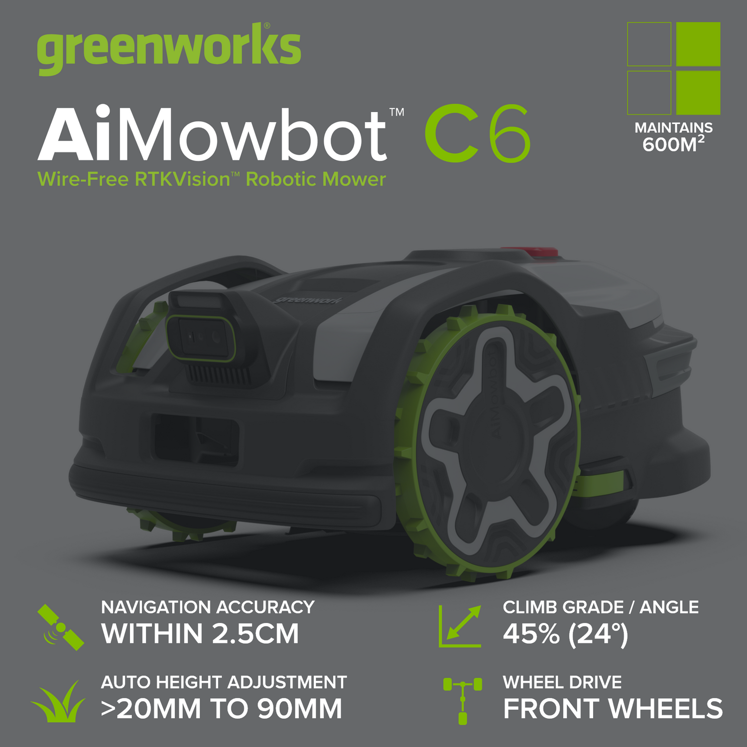 AiMowbot 6 - RTKVision™ 600m²