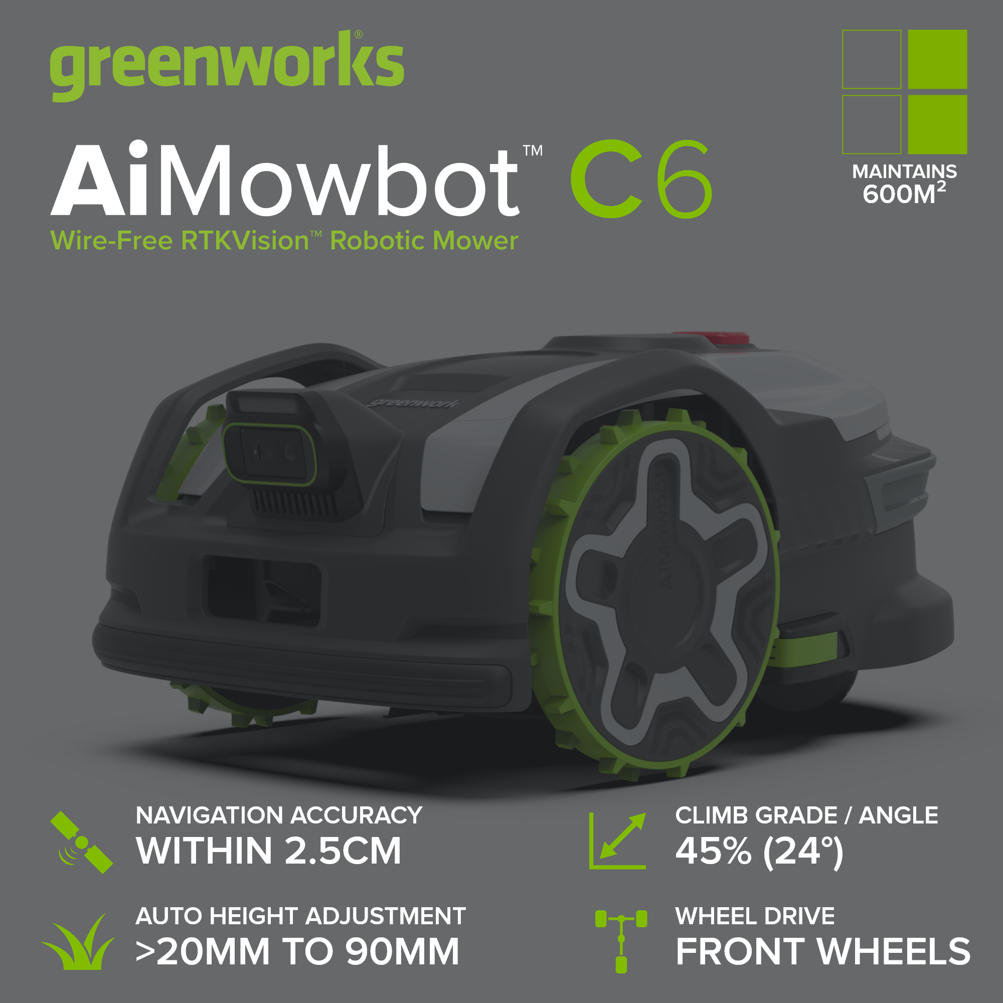 AiMowbot 6 - RTKVision™ 600m²