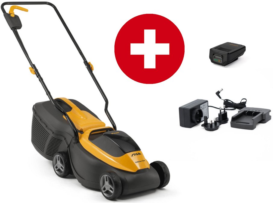 Stiga Akku-Rasenmäher Collector 132e Kit - mit Akku und Ladegerät