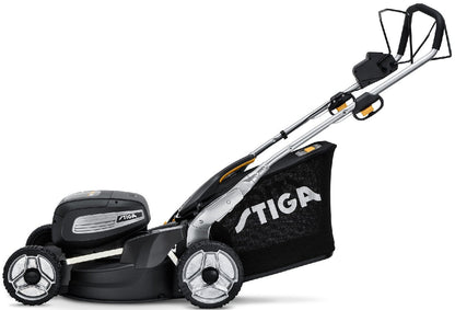 Stiga Akku-Rasenmäher Twinclip 950e V Kit - inkl. 2x 7,5 Ah Akkus und Ladegerät